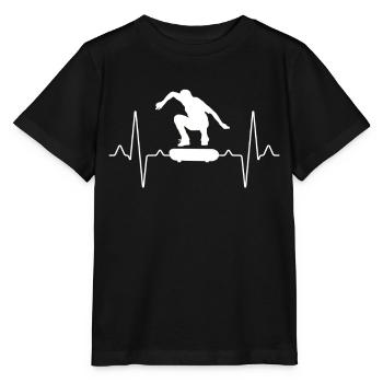Skater Skate Heartbeat - T-shirt bio MINI CREATOR Stanley/Stella Enfant - noir - Devant - Mikhail (115cm)