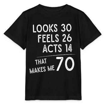 70. Geburtstag, Alter 70 - Stanley/Stella Kinder T-Shirt MINI CREATOR  - Schwarz - Vorne - Mikhail (115cm)