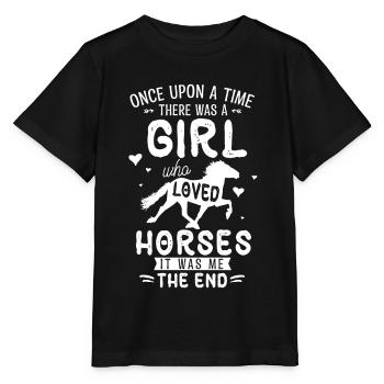 Cheval, chevaux, filles et chevaux - T-shirt bio MINI CREATOR Stanley/Stella Enfant - noir - Devant - Mikhail (115cm)