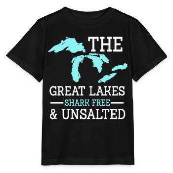 The Great Lakes, Us Lake - Stanley/Stella MINI CREATOR Kids’ T-Shirt - black - Front - Mikhail (115cm)