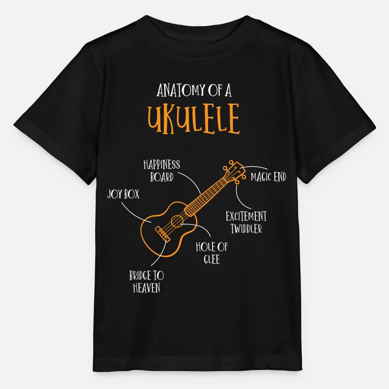 Anatomie Einer Ukulele - Stanley/Stella Kinder T-Shirt MINI CREATOR  - Schwarz