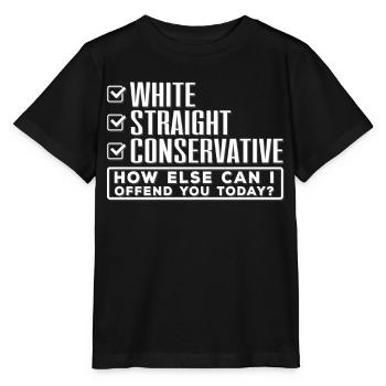 Est-ce que le conservateur sait, vous insulte? - T-shirt bio MINI CREATOR Stanley/Stella Enfant - noir - Devant - Mikhail (115cm)