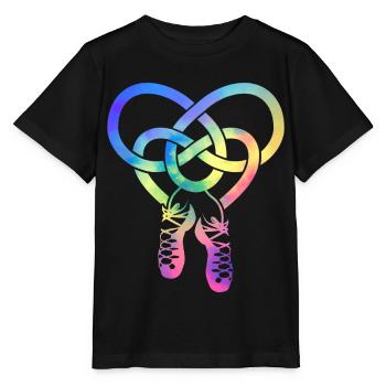 Irish tap dance - Stanley/Stella MINI CREATOR Kids’ T-Shirt - black - Front - Mikhail (115cm)