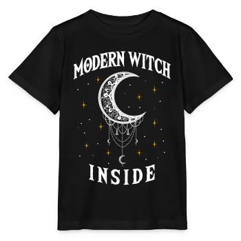 Moderne Hexe Innen, Hexerei Wiccan - Stanley/Stella Kinder T-Shirt MINI CREATOR  - Schwarz - Vorne - Mikhail (115cm)