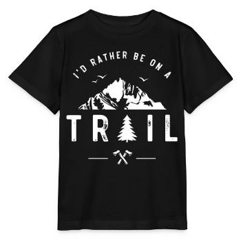 Je préfère être sur un sentier à la traîne - T-shirt bio MINI CREATOR Stanley/Stella Enfant - noir - Devant - Mikhail (115cm)