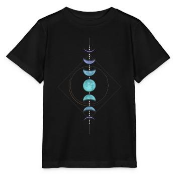 Tarot totem de la phase de la lune - T-shirt bio MINI CREATOR Stanley/Stella Enfant - noir - Devant - Mikhail (115cm)