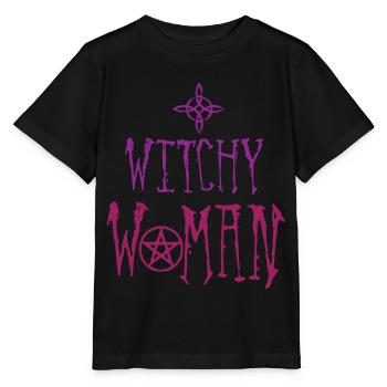 Femme sorcière, sorcellerie, Wicca - T-shirt bio MINI CREATOR Stanley/Stella Enfant - noir - Devant - Mikhail (115cm)