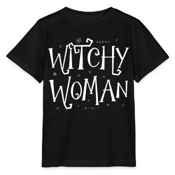 Femme sorcière, sorcellerie, Wicca - T-shirt bio MINI CREATOR Stanley/Stella Enfant - noir - Devant - Mikhail (115cm)
