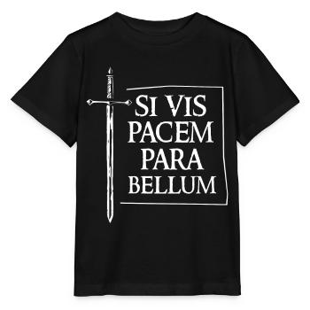 SI VIS Pacem Para Bellum - T-shirt bio MINI CREATOR Stanley/Stella Enfant - noir - Devant - Mikhail (115cm)