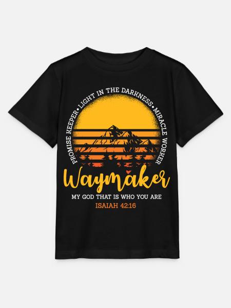 Waymaker Möge Gott Das Ist, Wer Du Bist - Stanley/Stella T-shirt MINI CREATOR til børn - sort