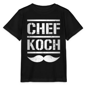 Chefkoch - Stanley/Stella Kinder T-Shirt MINI CREATOR  - Schwarz - Vorne - Mikhail (115cm)