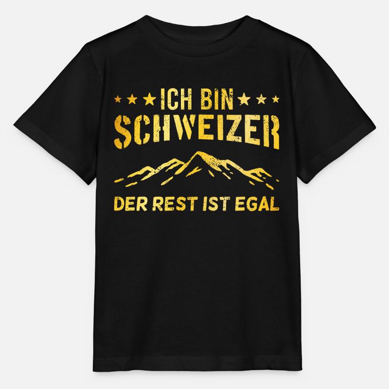 stolzer Schweizer Spruch - Stanley/Stella Kinder T-Shirt MINI CREATOR  - Schwarz