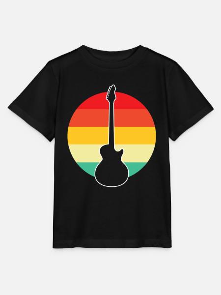 E Gitarre Retro - Stanley/Stella Kinder T-Shirt MINI CREATOR - Schwarz