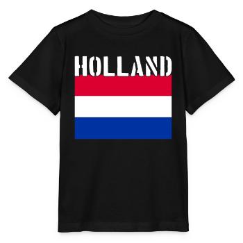 Hollande Pays-Bas Drapeau - T-shirt bio MINI CREATOR Stanley/Stella Enfant - noir - Devant - Mikhail (115cm)