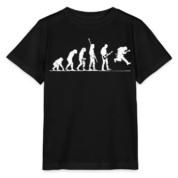 Guitariste Evolution, guitariste - T-shirt bio MINI CREATOR Stanley/Stella Enfant - noir - Devant - Mikhail (115cm)