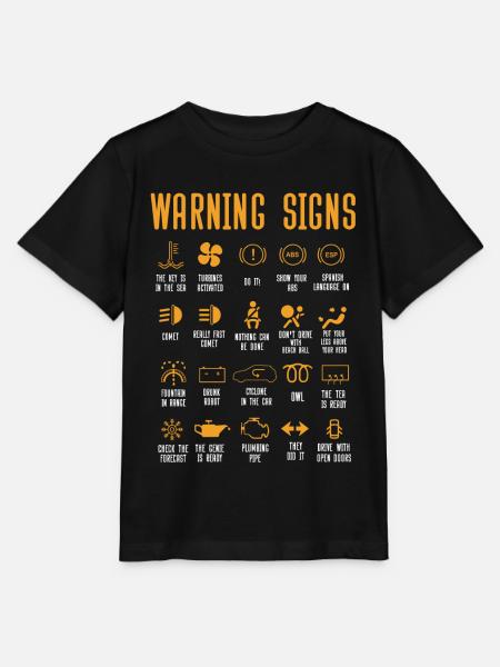 Lustige Automechaniker Warnzeichen - Stanley/Stella T-shirt MINI CREATOR til børn - sort