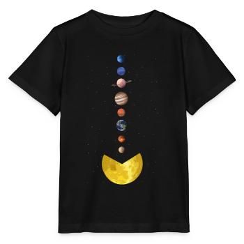 Sonnenfressende Planeten, Sonnensystem, Planeten - Stanley/Stella Kinder T-Shirt MINI CREATOR  - Schwarz - Vorne - Mikhail (115cm)