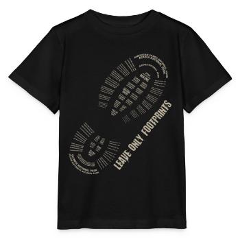 Hinterlasse Nur Fußspuren, Naturliebhaber - Stanley/Stella Kinder T-Shirt MINI CREATOR  - Schwarz - Vorne - Mikhail (115cm)
