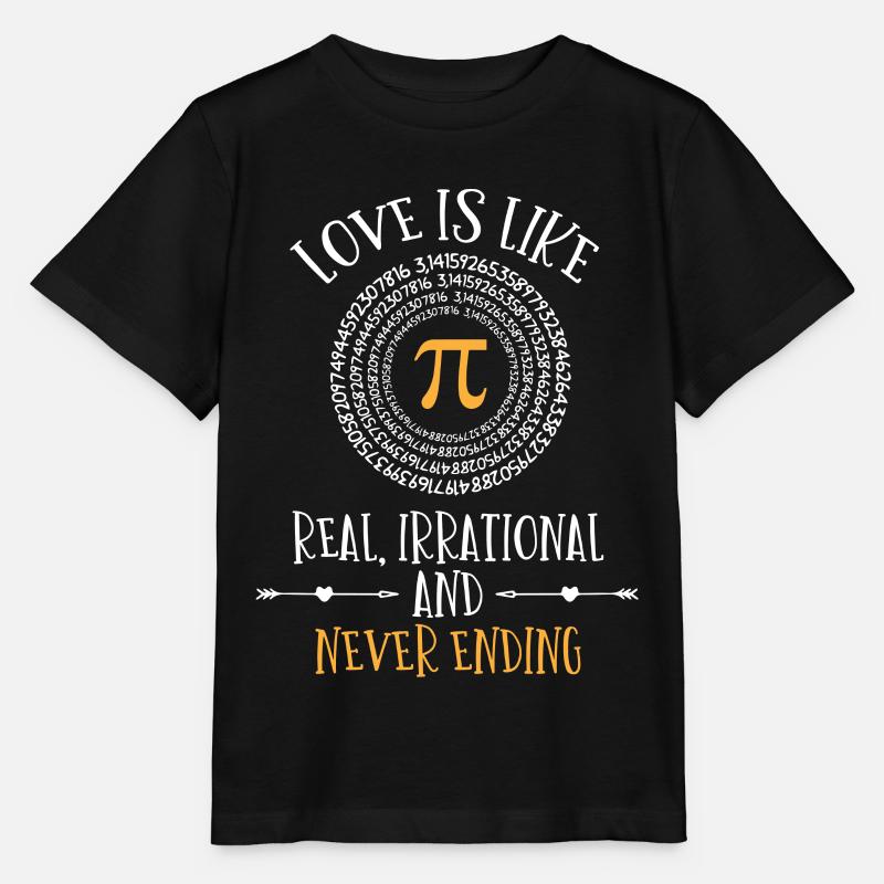 L’amour est comme Pi, 3 145, vraiment irrationnel - T-shirt bio MINI CREATOR Stanley/Stella Enfant - noir