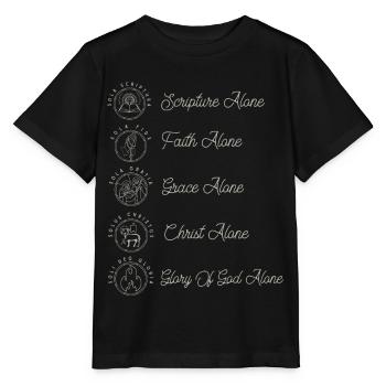 Sola Scriptura Réforme protestante 5 Solas - T-shirt bio MINI CREATOR Stanley/Stella Enfant - noir - Devant - Mikhail (115cm)