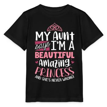 Pour nièce de tante - T-shirt bio MINI CREATOR Stanley/Stella Enfant - noir - Devant - Mikhail (115cm)