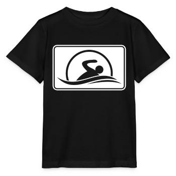 Logo du nageur nageur - T-shirt bio MINI CREATOR Stanley/Stella Enfant - noir - Devant - Mikhail (115cm)