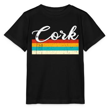 Cork Retro Vintage - Stanley/Stella MINI CREATOR Kids’ T-Shirt - black - Front - Mikhail (115cm)