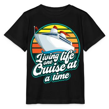 Kreuzfahrt, Schiffe, Urlaub Auf Einem Schiff - Stanley/Stella Kinder T-Shirt MINI CREATOR  - Schwarz - Vorne - Mikhail (115cm)