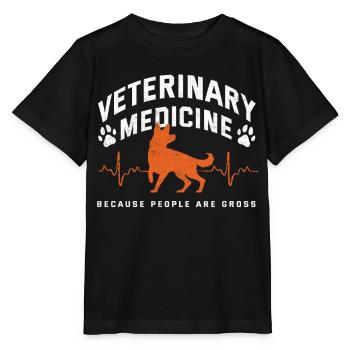Médecine vétérinaire, les gens de Bacause sont dégoûtants - T-shirt bio MINI CREATOR Stanley/Stella Enfant - noir - Devant - Mikhail (115cm)