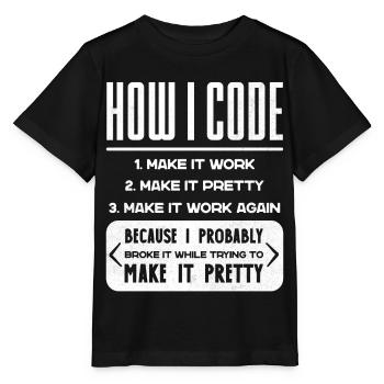 Programmierer, Code, Nerd, Programmierung - Stanley/Stella Kinder T-Shirt MINI CREATOR  - Schwarz - Vorne - Mikhail (115cm)