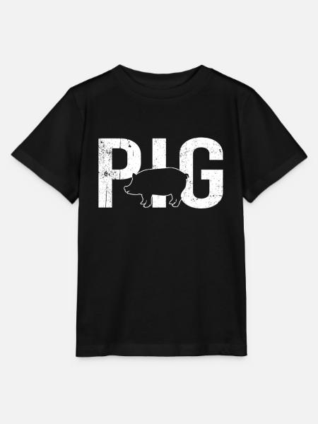 Schwein pig - Stanley/Stella Kinder T-Shirt MINI CREATOR - Schwarz