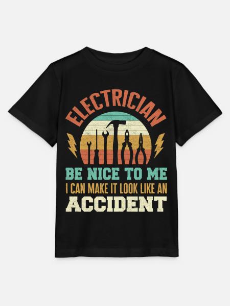 Elektriker, Wireman, Elektrizität - Stanley/Stella Kinder T-Shirt MINI CREATOR - Schwarz