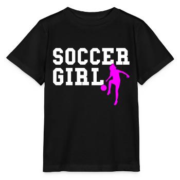 soccer girl - Stanley/Stella MINI CREATOR Kids’ T-Shirt - black - Front - Mikhail (115cm)