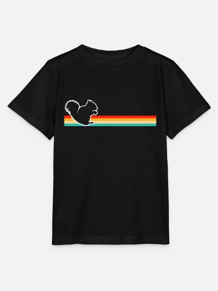 Eichhörnchen Retro - Stanley/Stella Kinder T-Shirt MINI CREATOR  - Schwarz