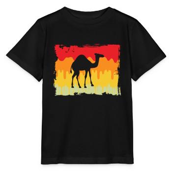 Retro Dromedar - Stanley/Stella Kinder T-Shirt MINI CREATOR  - Schwarz - Vorne - Mikhail (115cm)