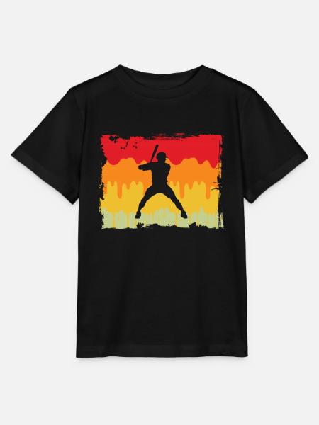 Baseball Retro - Stanley/Stella Kinder T-Shirt MINI CREATOR  - Schwarz
