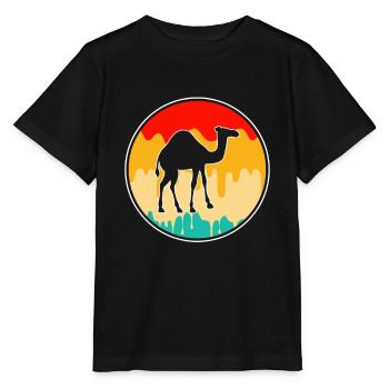 Dromedar Retro - Stanley/Stella Kinder T-Shirt MINI CREATOR  - Schwarz - Vorne - Mikhail (115cm)