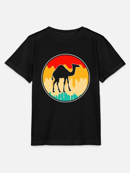 Dromedar Retro - Stanley/Stella Kinder T-Shirt MINI CREATOR - Schwarz