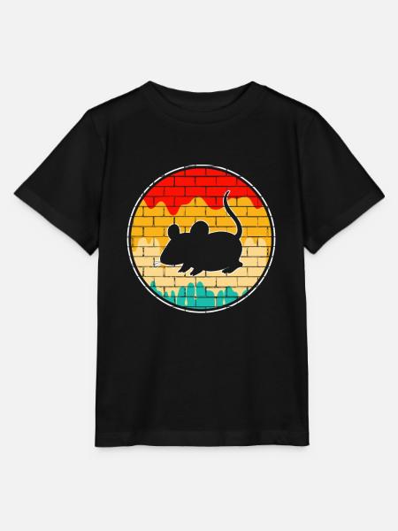 Maus Retro - Stanley/Stella Kinder T-Shirt MINI CREATOR - Schwarz