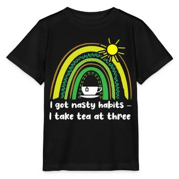 Amateurs de thé, buveurs de thé, heure du thé - T-shirt bio MINI CREATOR Stanley/Stella Enfant - noir - Devant - Mikhail (115cm)