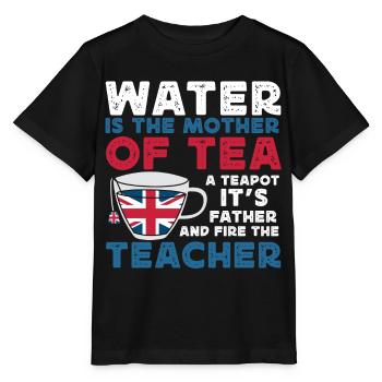 Tea lovers, tea drinkers, tea time - Stanley/Stella MINI CREATOR Kids’ T-Shirt - black - Front - Mikhail (115cm)
