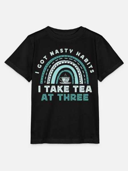 Teeliebhaber, Teetrinker, Teezeit - Stanley/Stella Kinder T-Shirt MINI CREATOR - Schwarz