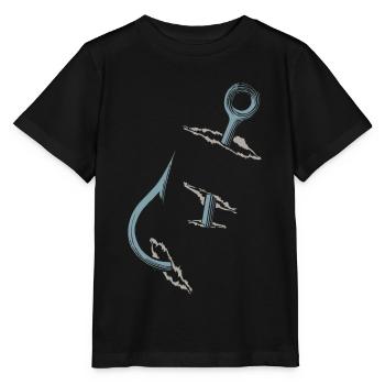 Fischer, Angeln, Angelhaken - Stanley/Stella Kinder T-Shirt MINI CREATOR  - Schwarz - Vorne - Mikhail (115cm)