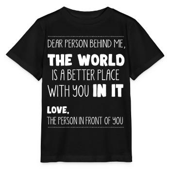 Personne derrière moi, un meilleur endroit - T-shirt bio MINI CREATOR Stanley/Stella Enfant - noir - Devant - Mikhail (115cm)