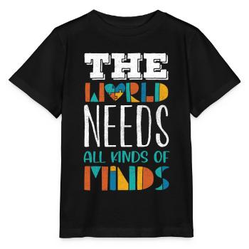 Autismuswelt Braucht Alle Arten Von Köpfen - Stanley/Stella Kinder T-Shirt MINI CREATOR  - Schwarz - Vorne - Mikhail (115cm)