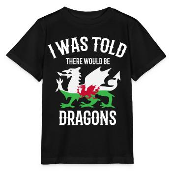 I was told that there would be dragons - Stanley/Stella MINI CREATOR Kids’ T-Shirt - black - Front - Mikhail (115cm)