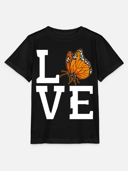 Monarchfalter - Stanley/Stella Kinder T-Shirt MINI CREATOR - Schwarz