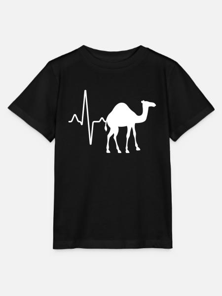 Dromedar Kamel Herzschlag - Stanley/Stella Kinder T-Shirt MINI CREATOR  - Schwarz