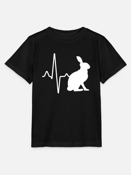 Hase Herzschlag - Stanley/Stella Kinder T-Shirt MINI CREATOR - Schwarz