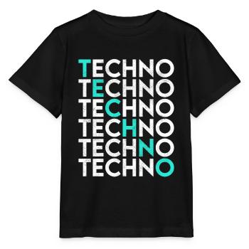 Techno - T-shirt bio MINI CREATOR Stanley/Stella Enfant - noir - Devant - Mikhail (115cm)